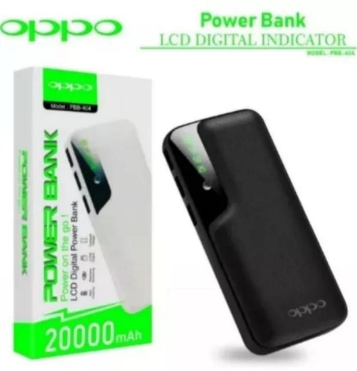 POWER BANK OPPO 20000Mah LED 3 USB PORT LED DIGITAL LEATHER PLUS SENTER FAST CHARGING SUPPORT ALL SM