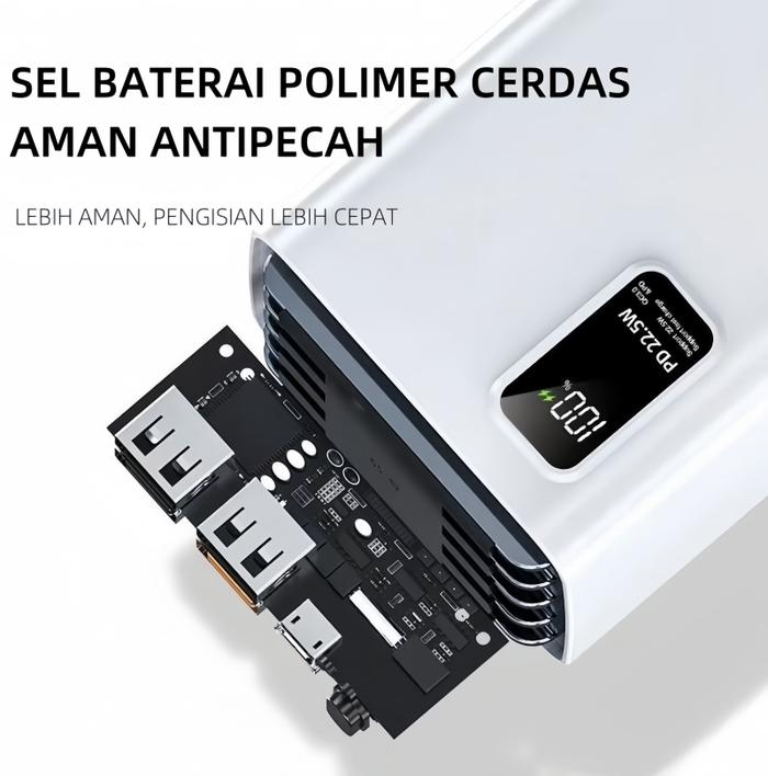 ORG Power Bank Original Asli 100000mah 120W PD Fast Charging, QC 3.0, Type-C Input, 4 USB Ports Powe