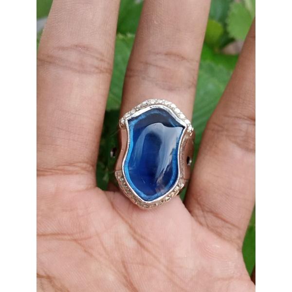 cincin akik king safir terompah / batu king safir terompah / cincin akik king safir murah