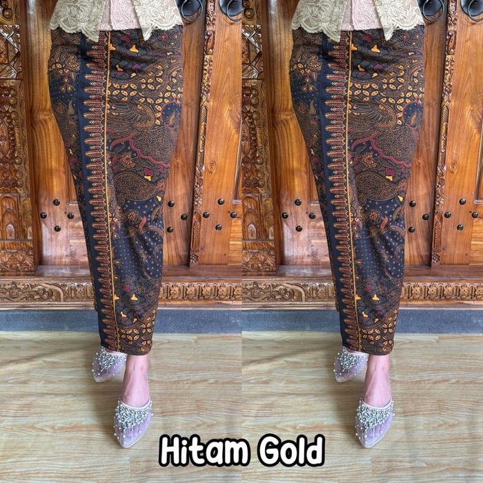 New Item! Merak - Kamen bali jadi moscrepe strait motif batiks Kain Karet Terbatas