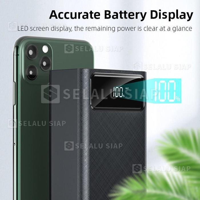 Power Bank 100000mAh Kapasitas Besar 4 USB Fast Charging Tampilan Digital LED Light Powerbank Robot 