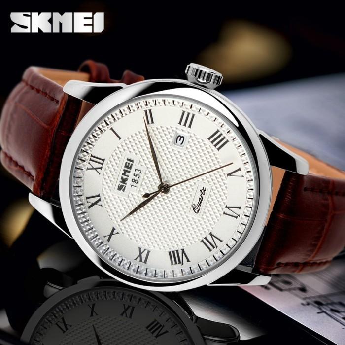 Jam Tangan Pria Simple Clasic SKMEI 9058 Original Anti Air