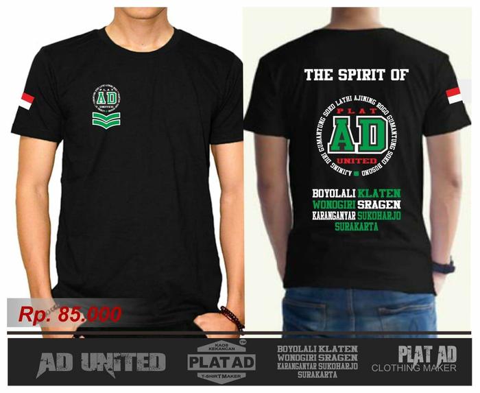 ( COD ) KAOS PLAT AD UNITED ( SOLO WONOGIRI SUKOHARJO KLATEN BOYOLALI SRAGEN KARANGANYAR ) brnd kaos