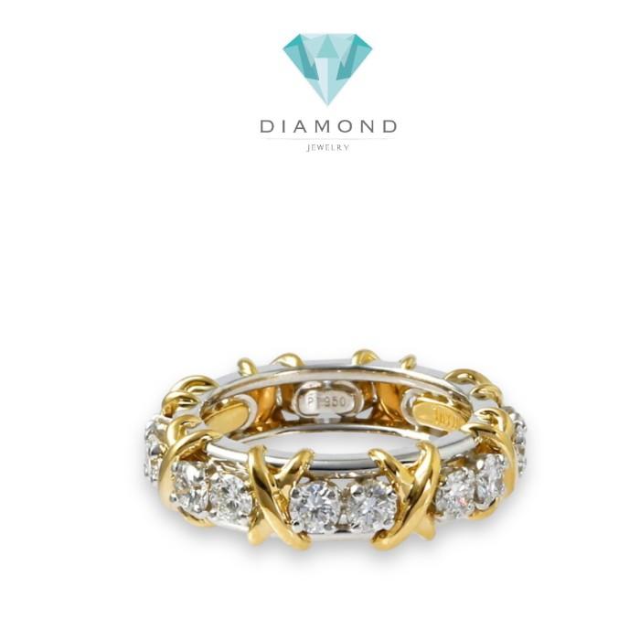 Cross X Ring Pave Diamond Ring / Diamond Jewelry-2CB2050AN