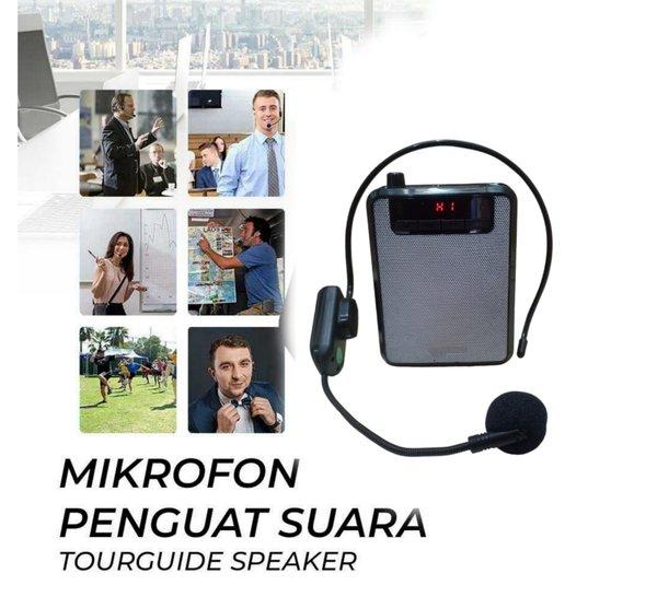 mahal wireless speaker pinggang 3 mic mikrofon microphone penguat suara yoga salesman tour guide gur