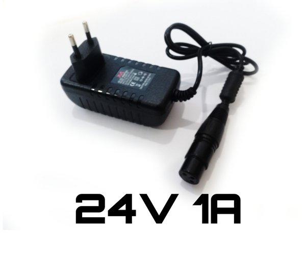 charger adaptor razor skuter 24v 1A xlr Canon soket socket 3 pin core PSU power supply 24 volt 1 amp