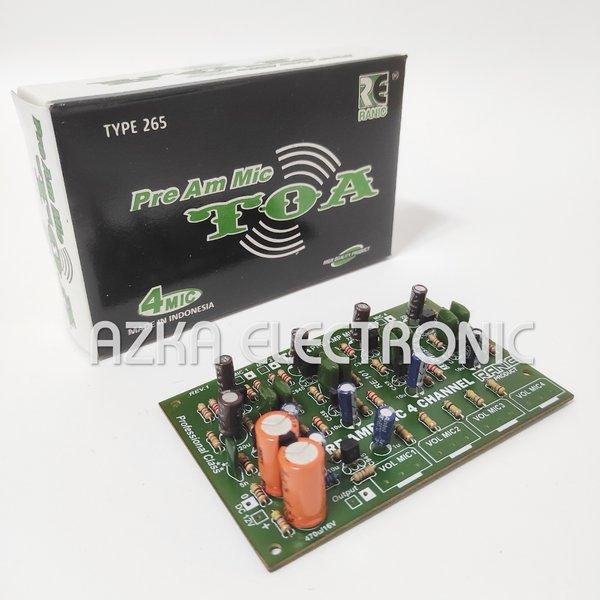 Kit Penguat Mic Preamp Mic TOA 4 Channel