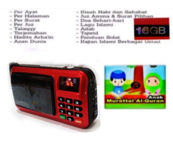 traveller speaker Quran Alquran Murottal anak travel portable MP3 hafalan 30 juz per juz ayat halama