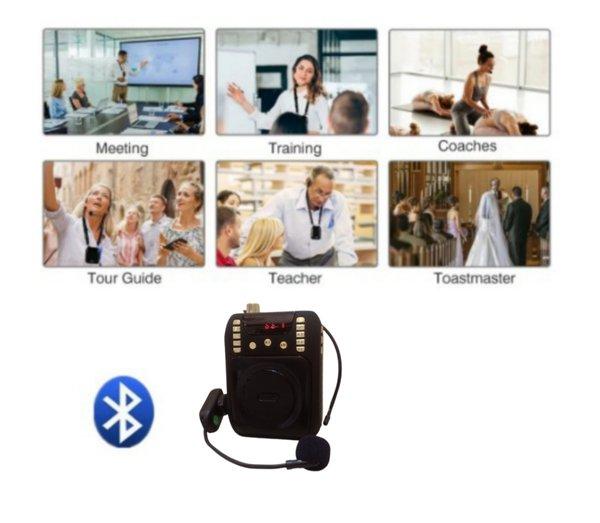 Korea wireless speaker pinggang portable guru senam meeting mini bluetooth penguat suara pengeras me