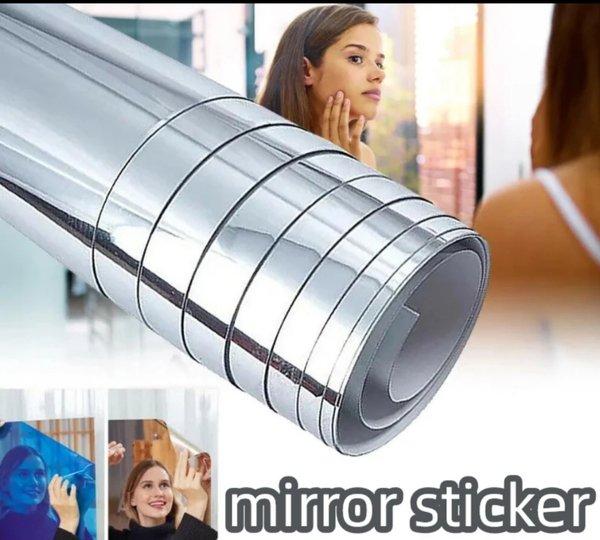 kaca cermin stiker sticker dinding tempel mirror dekorasi ruangan wallpaper wall adhesive waterproof