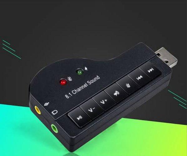 piano sound card usb channel 3D audio - usb sound card 8.1 adapter mic microphone