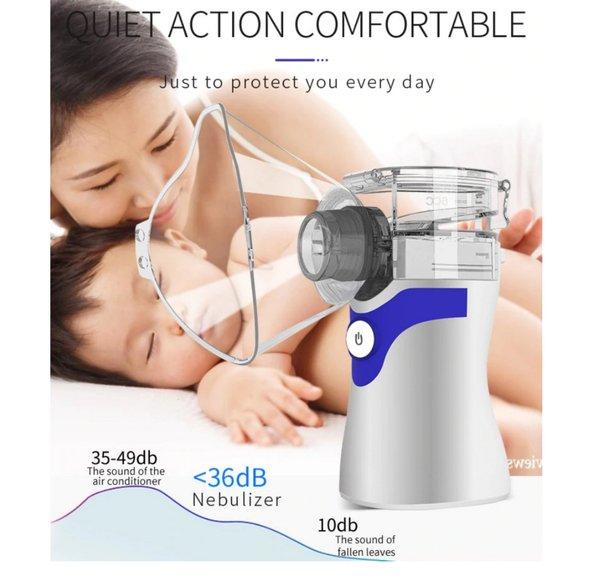 handheld micro alat terapi pernafasan asma medical inhaler nebulizer hidung sinus uap paru paru