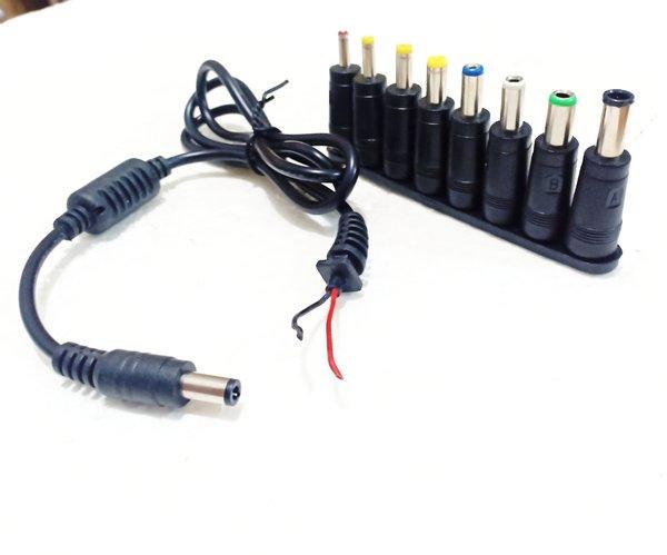 kit konektor kabel adaptor power supply trafo travo multifungsi universal AC dc 8 in 1 cabang laptop
