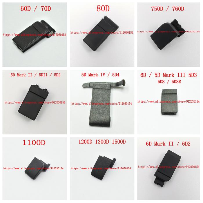 New Battery Door Rubber Cover For Canon 40D 50D 60D 70D 80D 1100D 5D2 5D4 5D3 6D 7D 1200D 1300D 1500