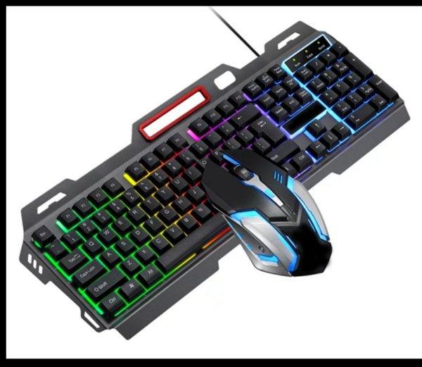 rgb led Optimus paket mouse keyboard super slim PC Apple iPad laptop Android ios komputer lampu warn