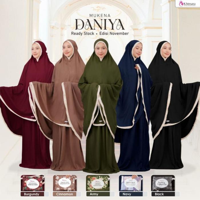 Langsung Diproses Mukena Daniya By Khimara Kain Rayon Premium Magnolia Grab / Gosend