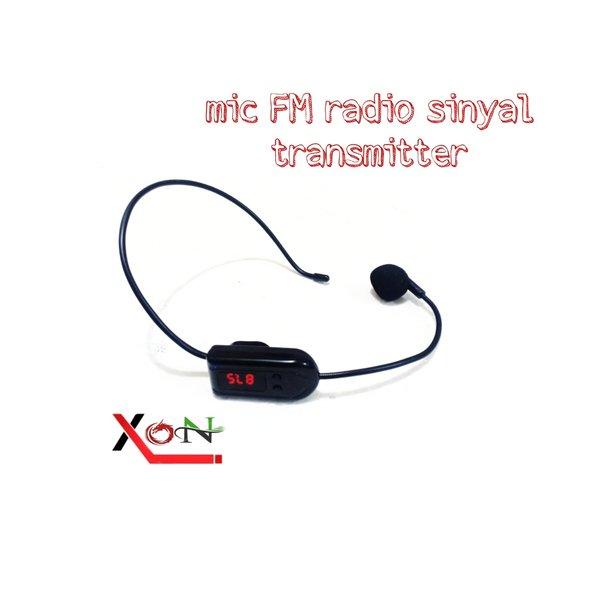 mic headset wireless FM radio sinyal transmitter microphone bando receiver speaker pinggang meeting