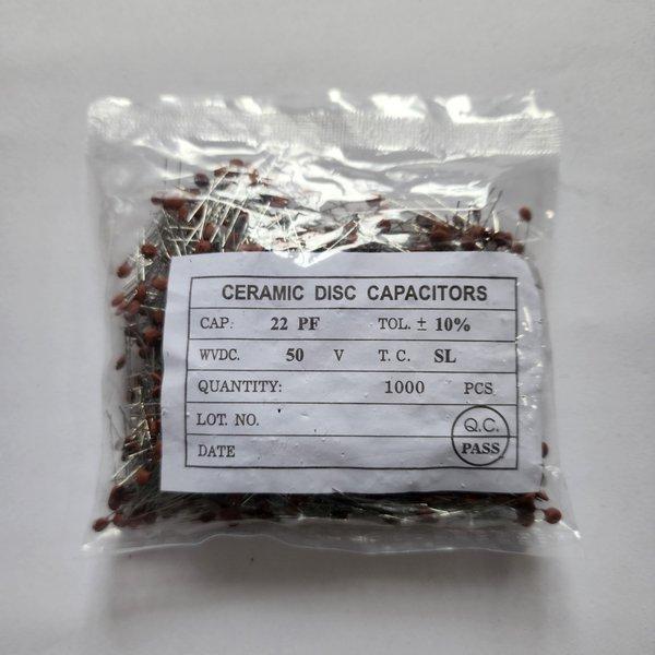Ceramic Keramik Disc Kapasitor 22pf 22p 50V 1000 Pcs