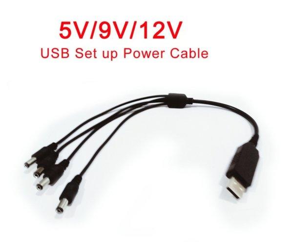 kabel DC USB cabang 4 konverter 5v 9v 12v cumi 4 in 1 modul step up colokan Jack 2.1mm 2.5mm x 5.5mm