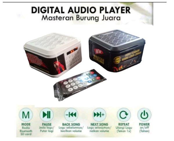 gold moncer go masteran burung MP3 speaker digital kicau remote kontrol juara lomba suara alam air m