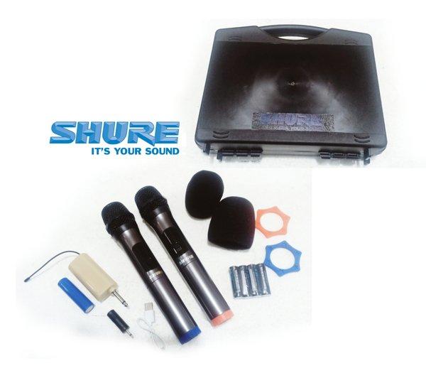 Aiwa microphone - mic mikrofon double wireless for karaoke mc pidato pa speaker meeting