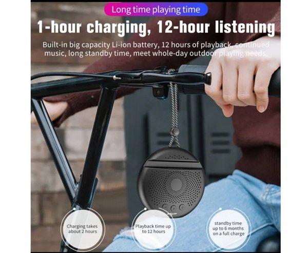 mahal bagus tipis slim speaker mini kecil bluetooth bulat wireless portable outdoor travel kemping h