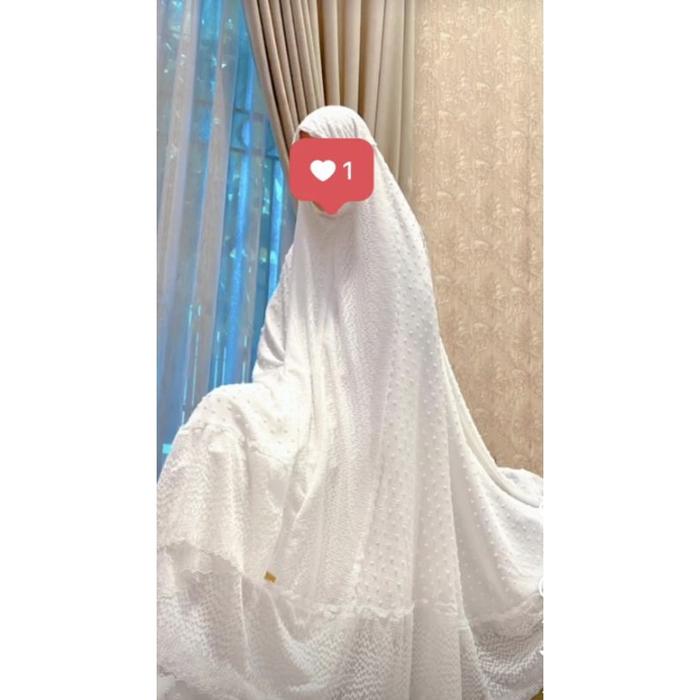 Langsung Diproses Mukena Algani By Yulia 100%Original Mukena Seserahan,Mukena Renda Putih Mewah Jumb