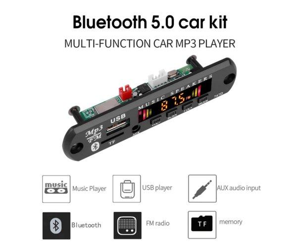 decoder WMA papan audio modul amplifier bluetooth mp3 MP5 USB Aux TF card tape radio mobil speaker c