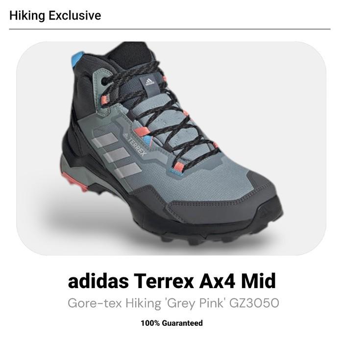 adidas Terrex Ax4 Mid Gore-tex Hiking 'Grey Pink' GZ3050 100% Trusted
