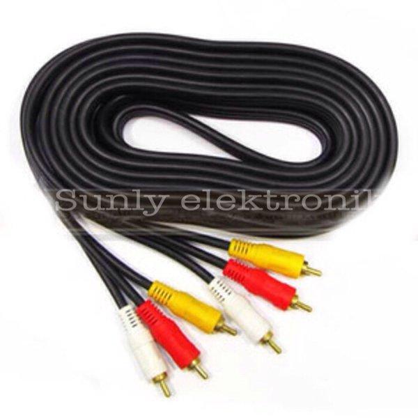 Kabel Rca 3-3 10m jack Rca DVD to tv av video 10 meter 3 k 3 3in3 Kabel audio video