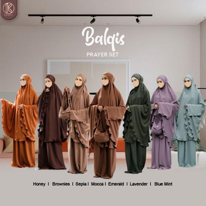 Langsung Diproses Kaisya-Balqis Prayer Set/Mukena Couple Ibu & Anak/ Free Sajadah Muka/Free Tas Muke