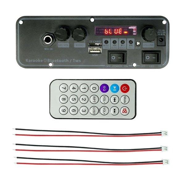 Kit Modul MP3 Bluetooth Plus Power 40W Karaoke Mic Echo System