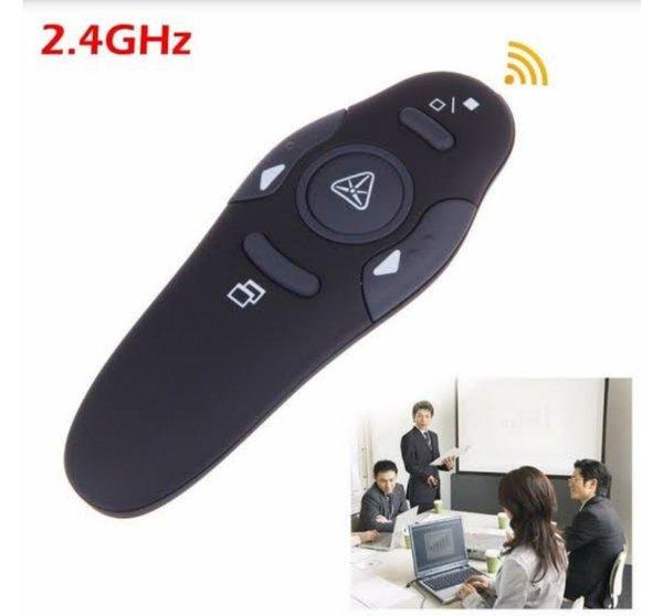 RF wireless laser presenter power pointer point slide proyektor komputer laptop pc 15 meter - rapat