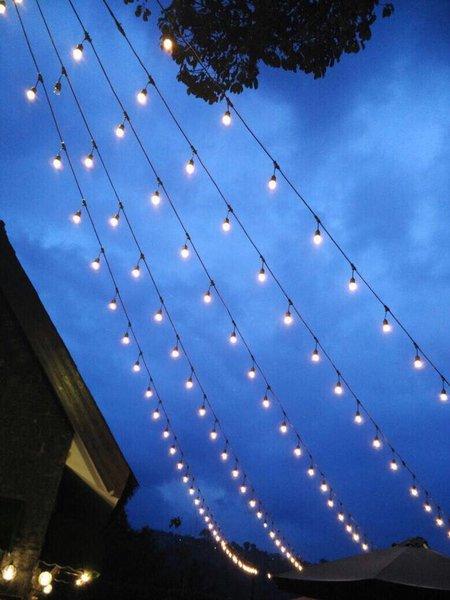 kabel fiting lampu gantung 50m 50 m fitting caffe 50 meter dekorasi outdoor 50meter