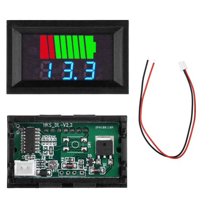 Car Battery Charge Level Indicator DC 12V 24V 36V 48V 60V 72V Lithium Battery Capacity Meter LED Dis