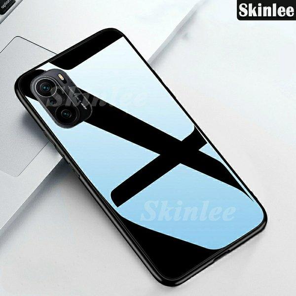 Original Hard Case Xiaomi Poco F3 2021 Glass Case Tempered Protection Back Cover Casing Hardcase Glo