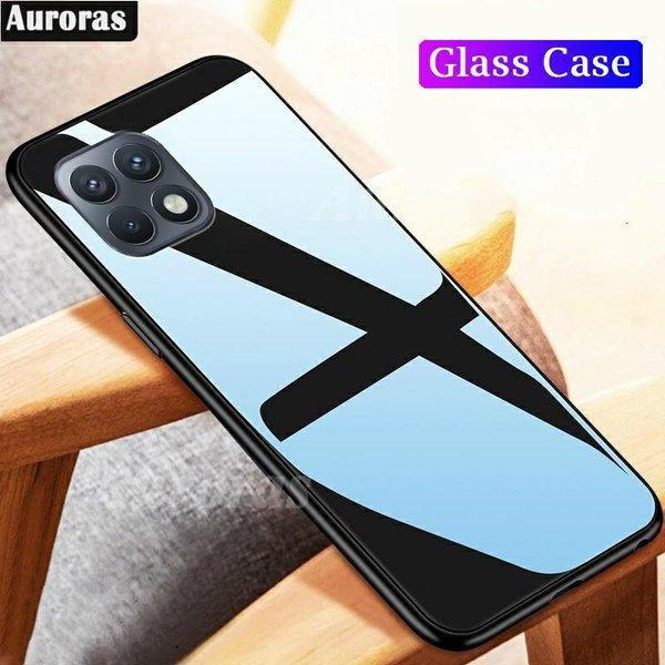 Original Soft Glass Case Tempered Protection Back Cover Casing Samsung Galaxy A22 5G 2021 Hardcase G