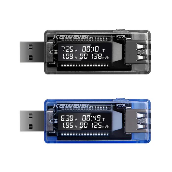 3 in 1 QC 2.0 Voltmeter Usb Tester Voltage 4V-20V Current Meter 0-3A LCD Mobile Battery Tester Power