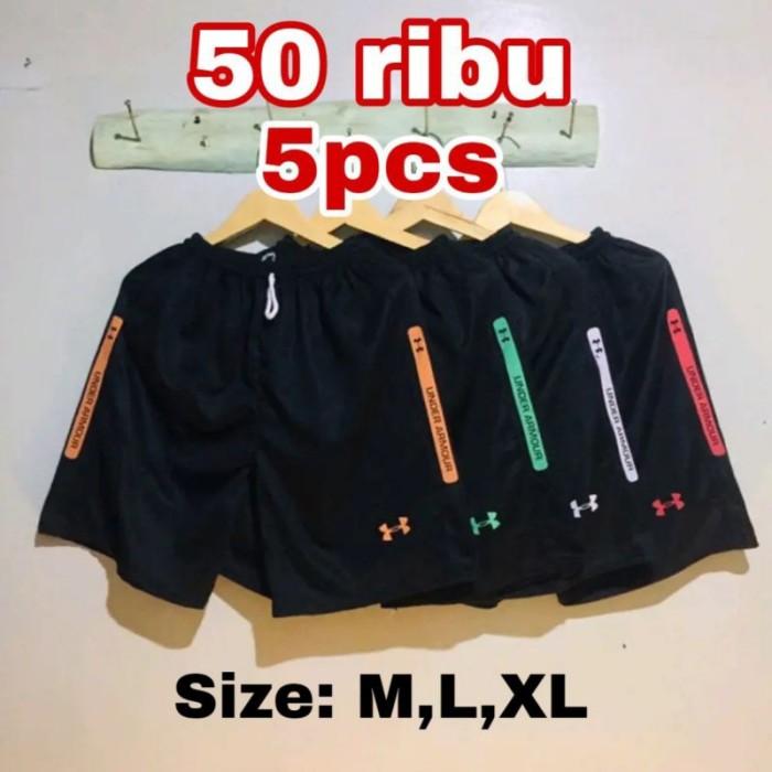 5pcs Celana Pendek Olahraga Sporty Pria dan Wanita Boxer Running Celana Boxer Pendek Amor