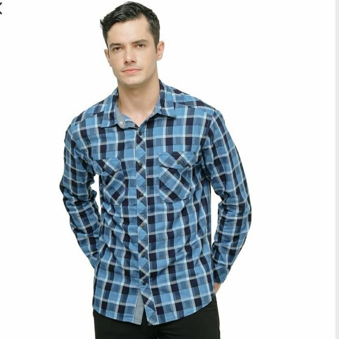 EIGER 5645 X-CHOPROCK 1.0 LS, BLU kemeja flanel