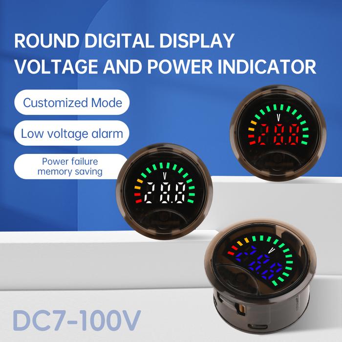3318 Voltmeter Panel Volt Meter Two-wire LED Display Voltage and Electricity Indicator With Power-of