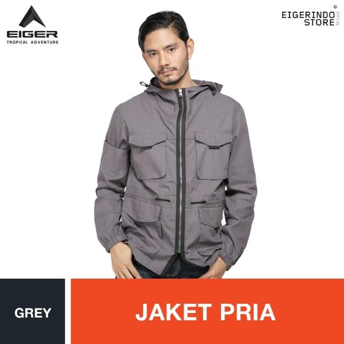p0 Eiger 1989 Costa Parka Jacket - Grey / Jaket Pria