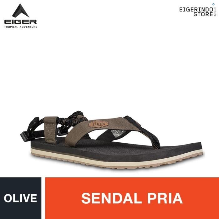 p0 Eiger 1989 Trocadero Oleander 1.0 Sol Black Sandals - Olive