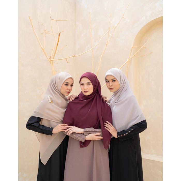 Miracle Voile Scarf Syari Jahit Tepi -19 Warna|Zysku Xena|Kerudung Voal Segi Empat Besar Syari 140Cm