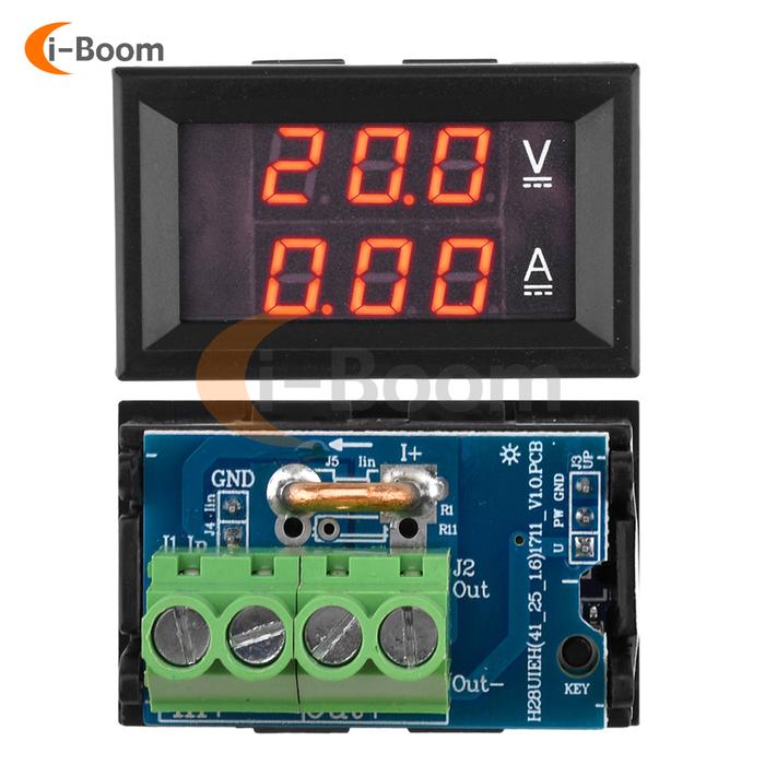 DC7V~100V 20A 50A Voltage Ammeter LED Digital Display High Precision Voltmeter Real Time Monitoring 