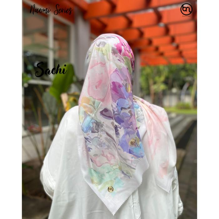 Brand No Label I Sachi - Naomi Series I Bnl Hijab I Hijab Brand No Label I Hijab Motif Bunga I Hijab