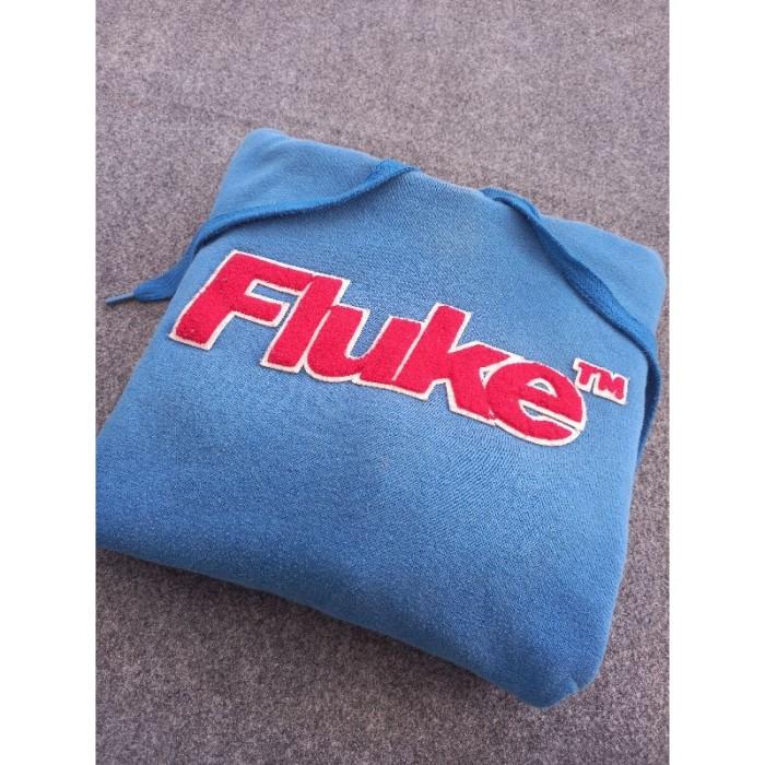 JAKET HOODIE FLUKE LOGO TOWEL // SECOND ORIGINAL Ready