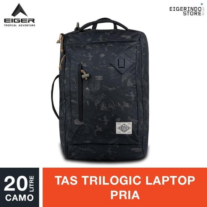 C0 p0 Eiger 1989 Detour Trilogic Slim Camo 3 Ways Carry Laptop 20L - Cam