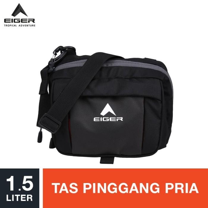 C0 p0 Eiger Scoria Waist Bag - Black / Tas Pinggang Pria
