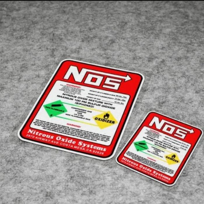 For Drag Racing Creative Car Racing Stickers NOS Nitrous Oxide Systems Stickers Tuning Racing Vinyl 